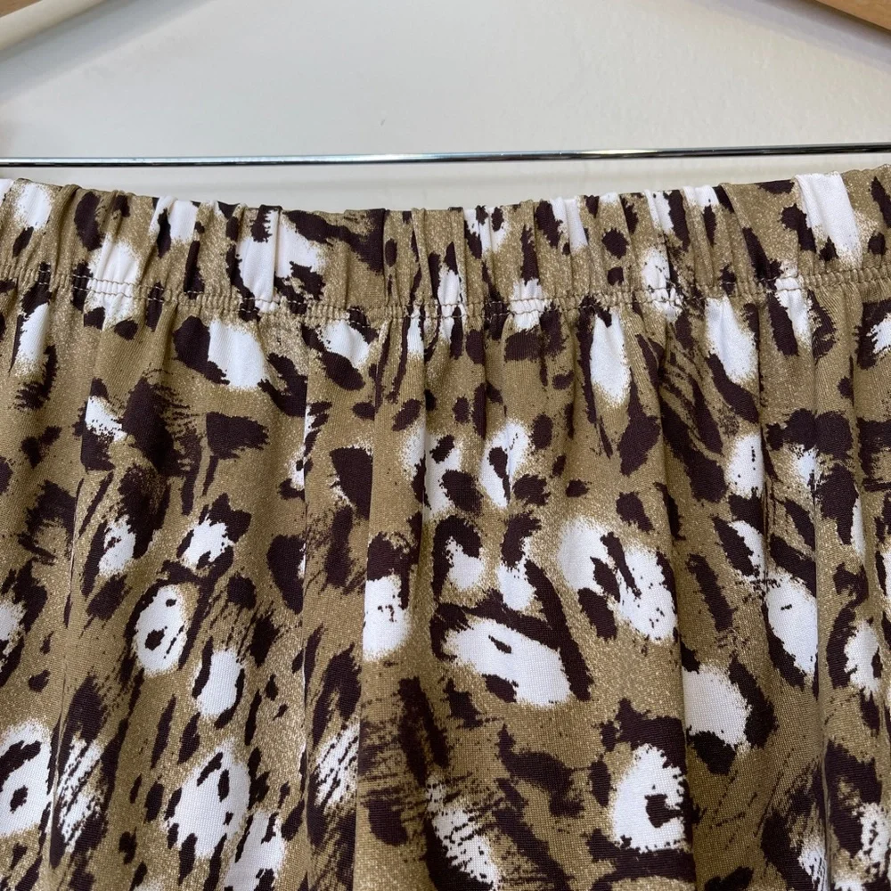 Love Ryan | Leopard Print Lounge Pull On Athleisure Wide Leg Palazzo Pants - Picture 5 of 8
